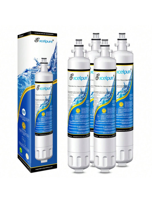 EXCELPURE RPWF Replacement For GE RPWF (Not RPWFE), RWF1063, RWF3600A, WSG-4, DWF-36, R-3600, MPF15350, OPFG3-RF300, BCF77, Refrigerator Water Filter, 4PACK