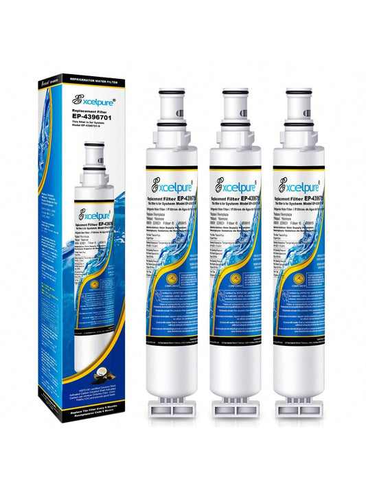 EXCELPURE 4396701 Replacement For Kenmore 9915,  EDR6D1, Every Drop FILTER 6, 46-9915, 4396702, RWF2000A, SGF-W10, LC200V,WF293,EFF-6001A, 2301706, RWF1021, Refrigerator Water Filter, 3PACK