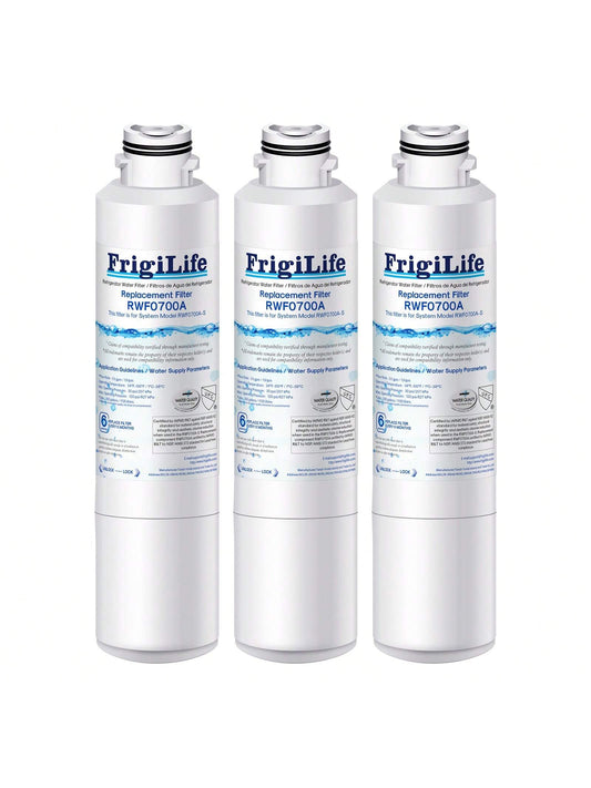 FrigiLife DA29-00020B Refrigerator Water Filter Replacement For  DA29-00020A/B, DA29-00020B-1, RF28HMEDBSR, RF263BEAESR, HDX FMS-2, HAF-CIN/EXP, RF4287HARS, DA97-08006A 469101 RWF0700A, 3PACK