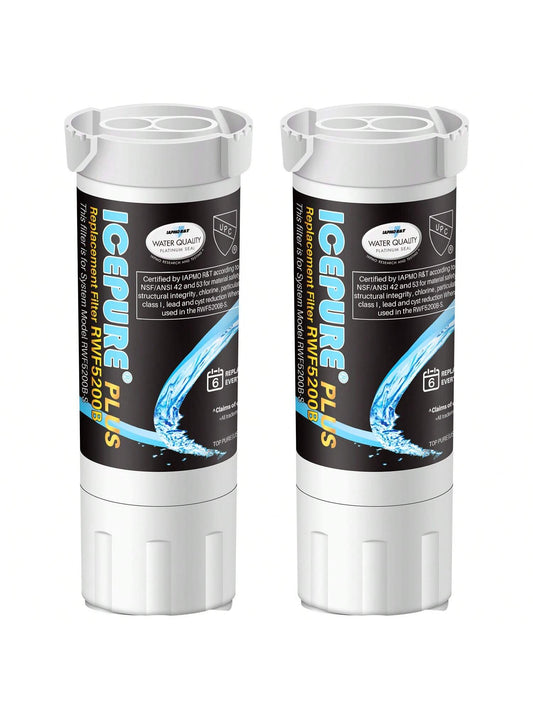 ICEPURE PLUS XWF NSF/ANSI 53 Replacement For GE XWF (WR17X30702), Applicable Models Starting With GBE21 GDE21 GDE25 GFE24 GFE26 GNE21 GNE25 GNE27 Refrigerator Water Filter, 2PACK