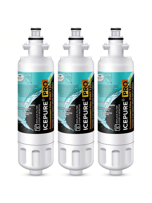 ICEPURE PRO ADQ36006101 NSF/ANSI 401 Certified Replacement For  LT700P Kenmore Elite 46-9690 ADQ36006102 HDX FML-3 LT700PC LFX28968ST LFXS29626S RWF1052 RWF1200A Refrigerator Water Filter 3PACK