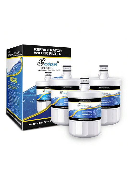 EXCELPURE Replacement For  LT500P, 5231JA2002A, Kenmore 9890, LFX25974ST, GEN11042FR-08, RWF0100A, LFX25973ST, ADQ72910902, HDX FML-1,RFC0100A, LFX25973D, CLCH110, Refrigerator Water Filter,3PACK