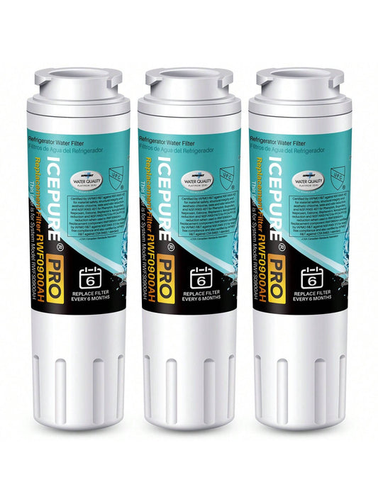 ICEPURE PRO UKF8001 NSF/ANSI 53&42 Certified Replacement Everydrop EDR4RXD1, Filter 4, Maytag UKF8001AXX UKF8001P,  4396395 WF-UKF8001 FMM-2 MPF15090 SGF-M9 Refrigerator Water Filter 3PACK