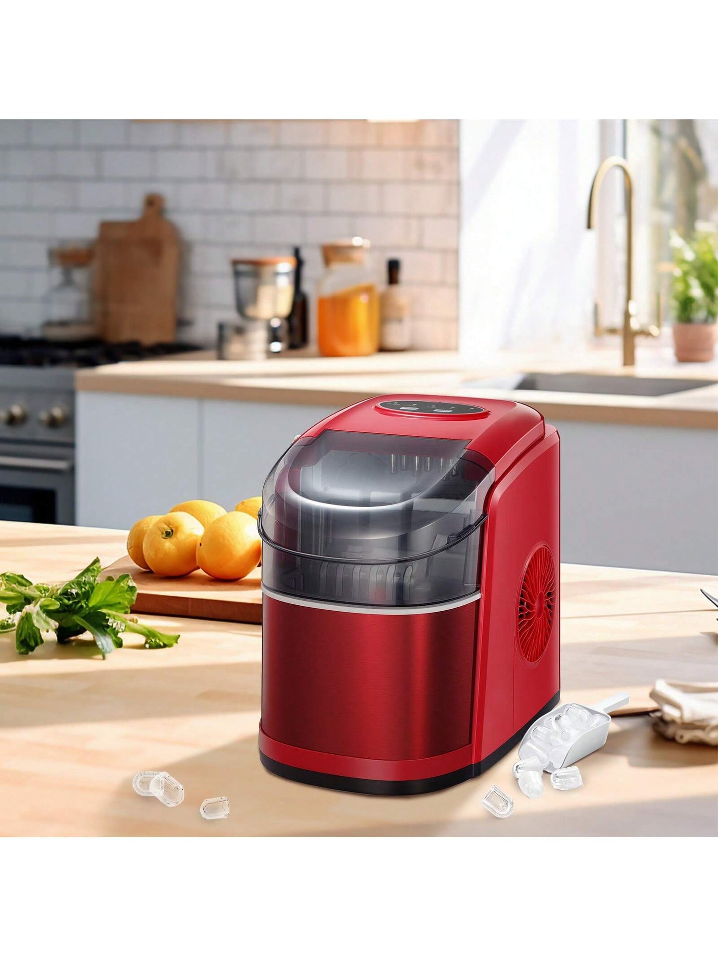 Havato Ice Maker Machine For Countertop,Portable Ice Cube Maker With Self-Cleaning, 26LBS/24H Compact Automatic Ice Makers,9 Cubes Ready In 6-8 Minutes,For Home/Kitchen/Office/Bar