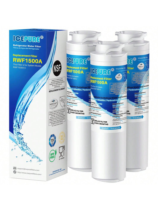 ICEPURE MSWF Refrigerator Water Filter Compatible With GE® MSWF, SmartWater 101820A, 101821B, RWF1500A 3 PACK