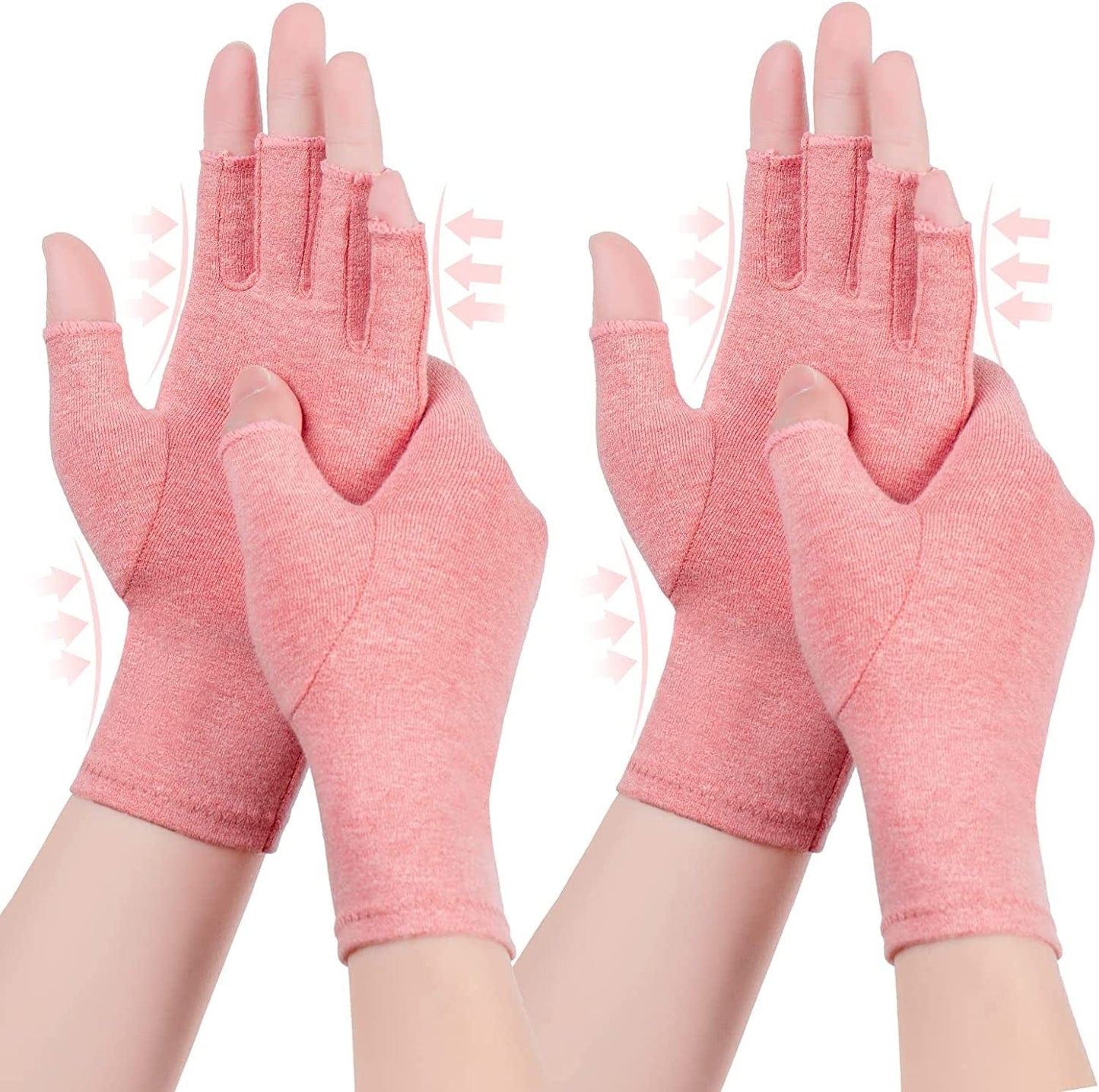 2 Pairs Arthritis Compression Gloves, Relieve Arthritis, Rheumatoid, Osteoarthritis, Carpal Tunnel Pain, Compression Gloves for Arthritis for Women & Men, Gloves for Work, Warm Moisture Absorption