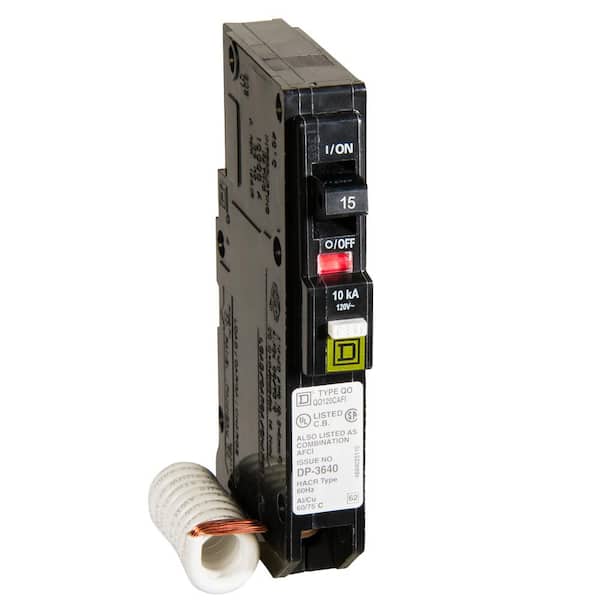 Circuit Breaker Single-Pole QO 15 Amp Combination Arc Fault