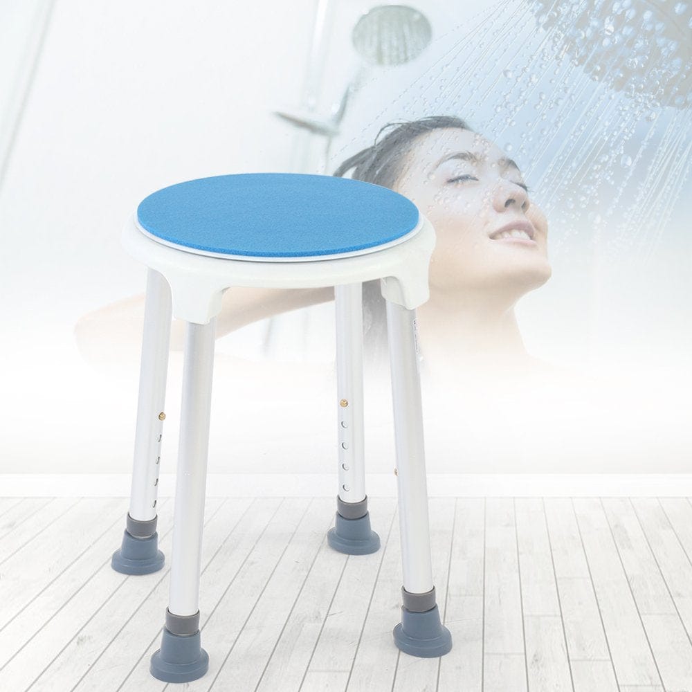 360 Degree Rotating Bath Shower Seat, Five Level Height Adjustment Light Portable Bath Shower Seat for Toilets for Bathrooms
