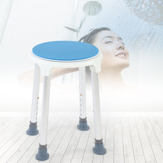 360 Degree Rotating Bath Shower Seat, Five Level Height Adjustment Light Portable Bath Shower Seat for Toilets for Bathrooms