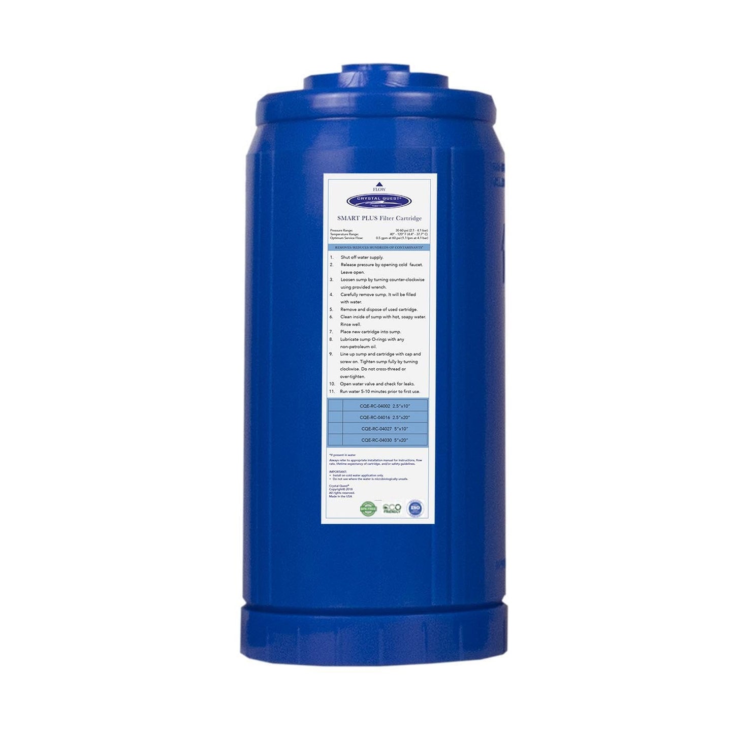 4-5/8" x 9-3/4" / SMART Plus SMART Filter Cartridge - Water Filter Cartridges - Crystal Quest