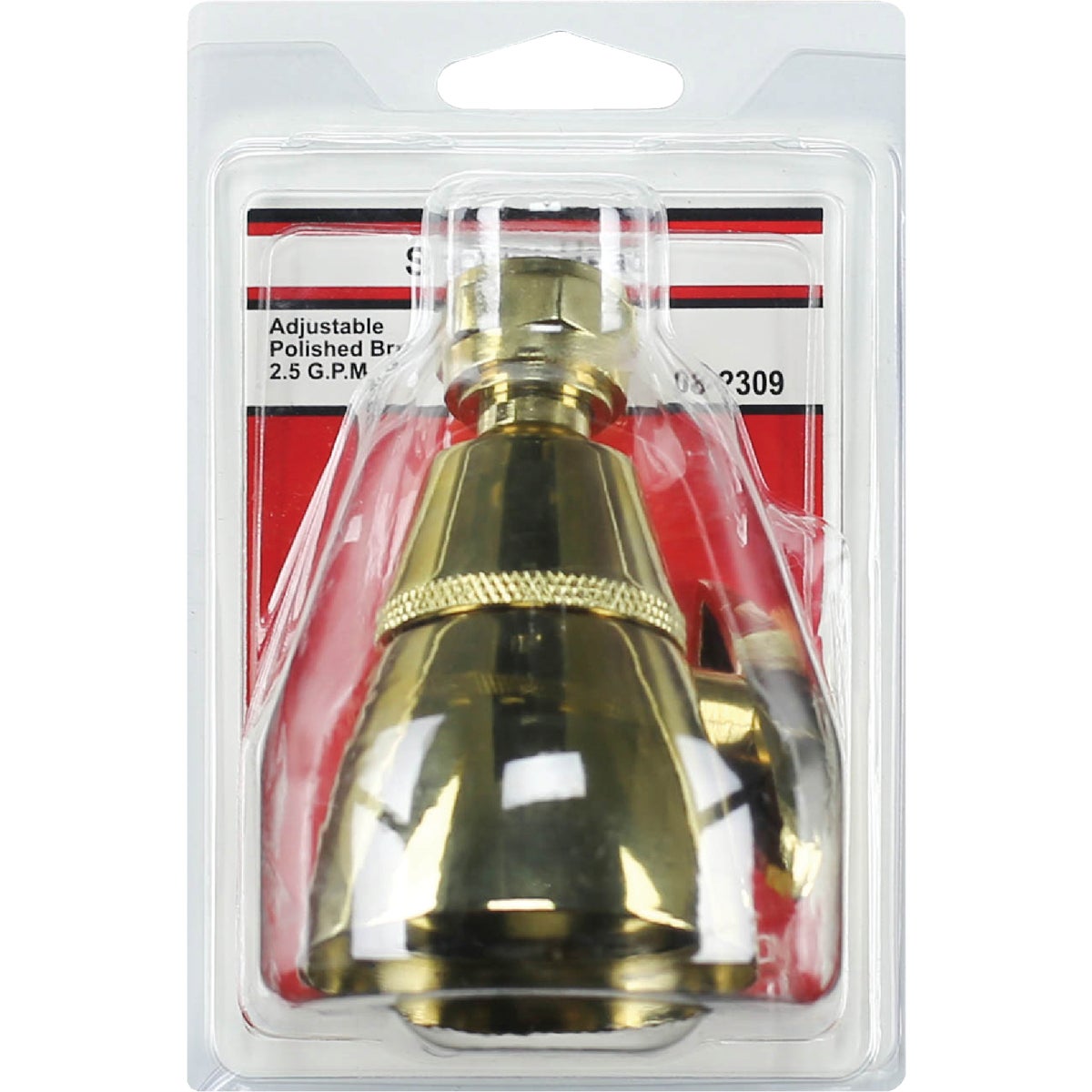 Lasco Chatam Style 1-Spray 1.8 GPM Fixed Shower Head, Polished Brass