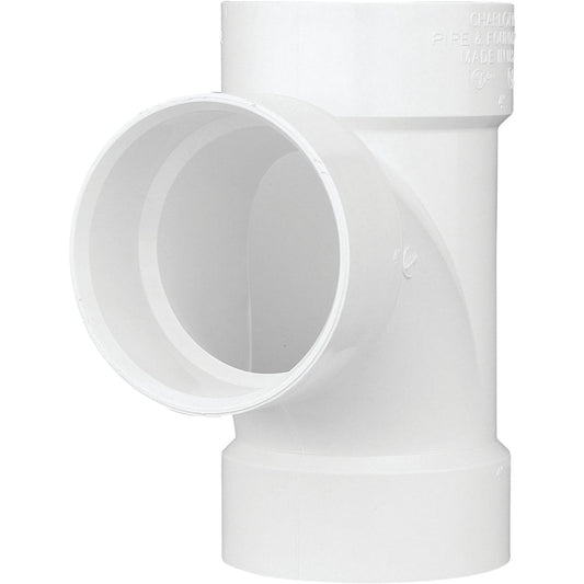 Charlotte Pipe 6 In. Schedule 40 Sanitary PVC Tee