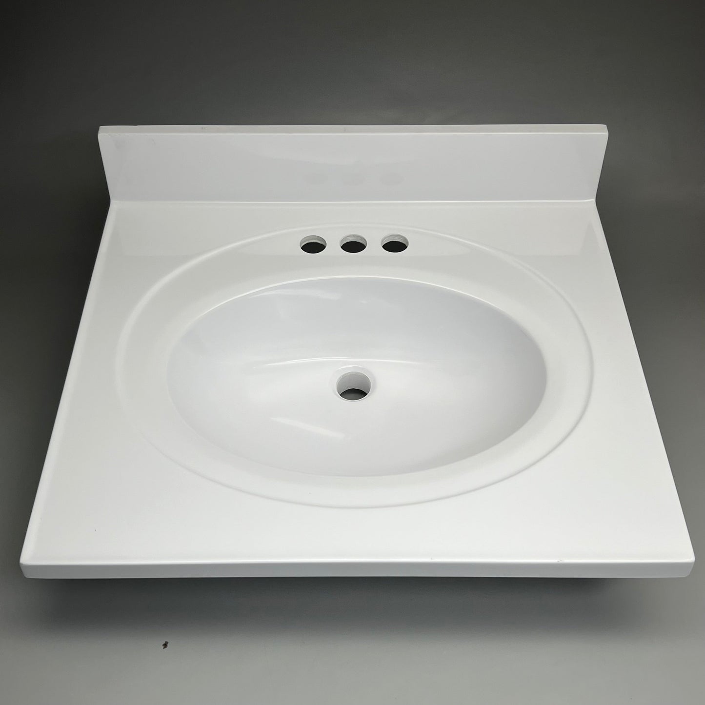DHI CORP Vanity Top Sink Premium Cultured Marble 25” X 22” WHITE 552026