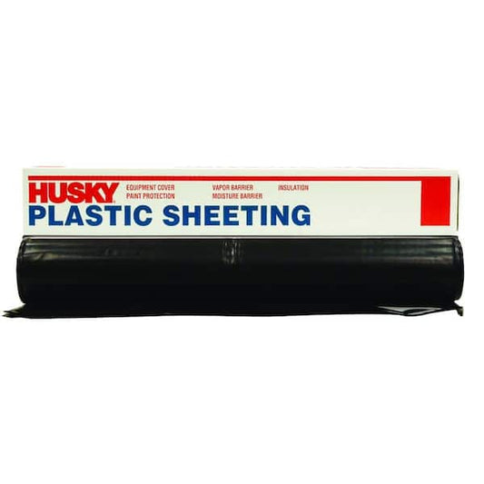 6 mil Plastic Sheeting Black 10 ft. x 50 ft. Heavy Duty