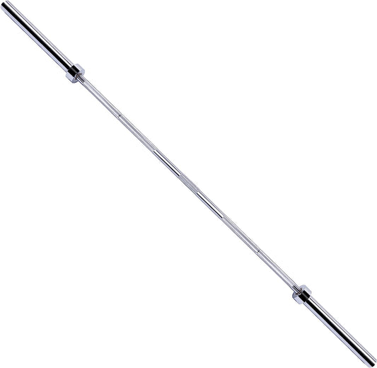 BalanceFrom Olympic Barbell Standard Weightlifting Barbell, Chrome, 7FT - $90
