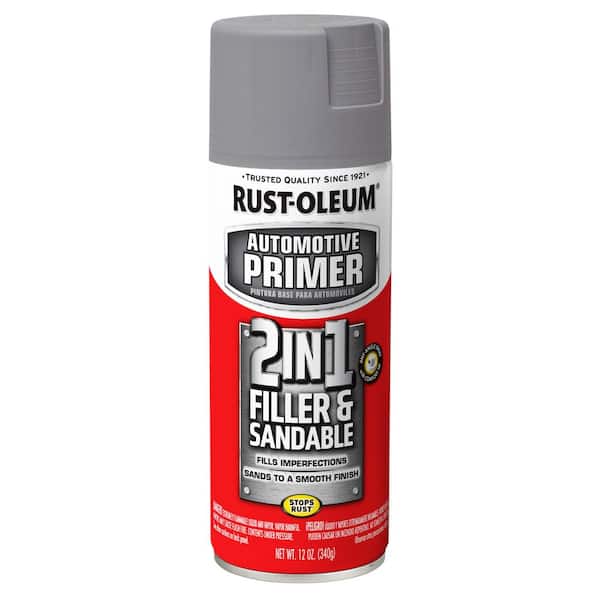 Primer Spray 12 oz. 2 in 1 Filler & Sandable 6-Pack Primer Gray