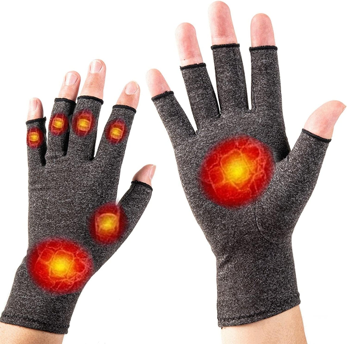 Arthritis Gloves,Arthritis Gloves for Women for Pain,Compression Arthritis Gloves,Fingerless Gloves for Computer Typing and Daily Work - X-Large