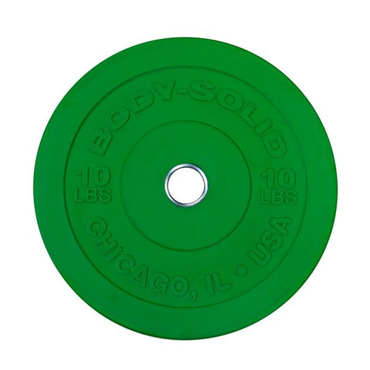Body-Solid Chicago Extreme Color Bumper Plates 10 lbs (Green)