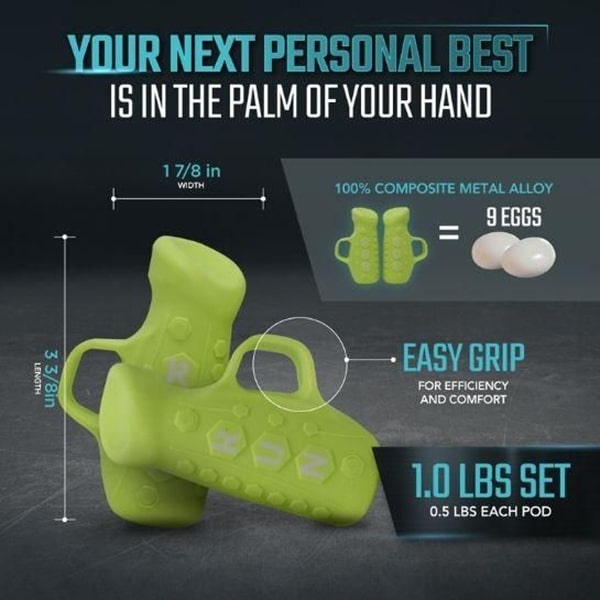 Egg Weights 1.0 Lb Set Youth Running Pods Lime Green