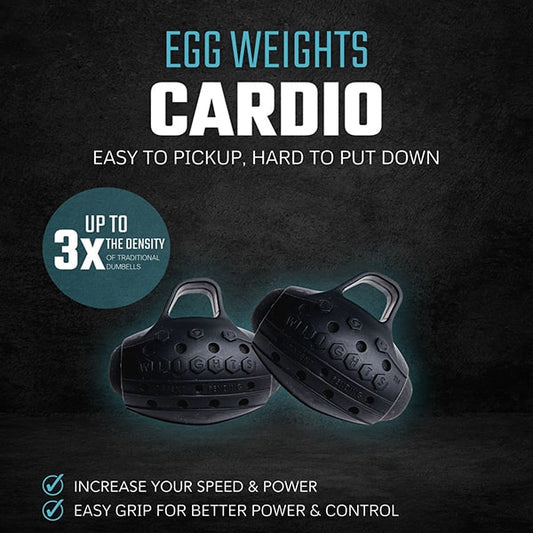 Egg Weights 2Lbs Cardio With Bag Black