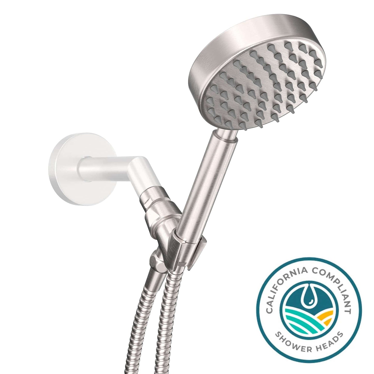 Brushed Nickel / 1.75 All Metal Handheld Shower head Set