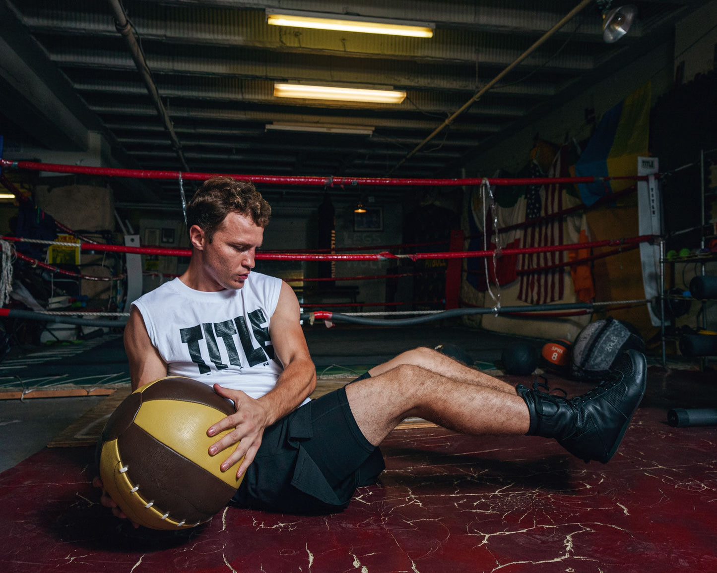 TITLE Boxing Retro Leather Medicine Balls