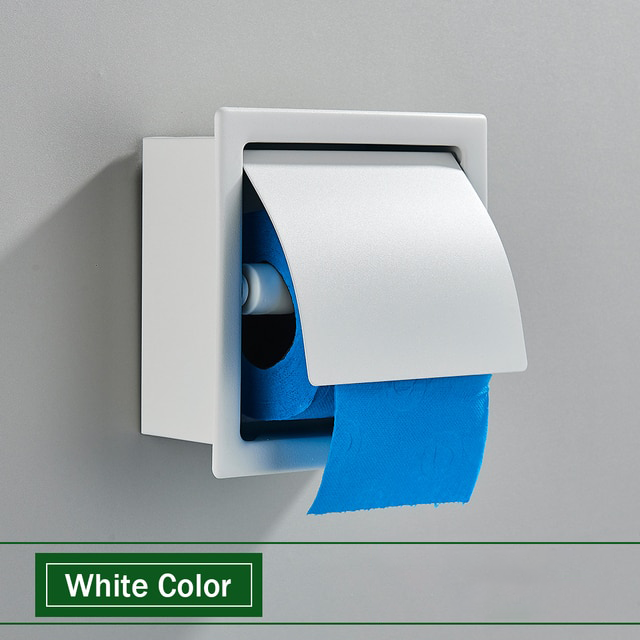 wall mounted concealed bathroom tissue paper holder
