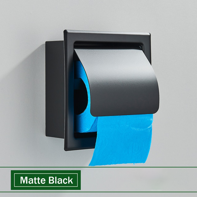 wall mounted concealed bathroom tissue paper holder