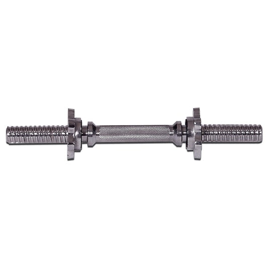 York Barbell Chrome 14" Spin-Lock Dumbbell Handle w/ Spin-Lock Collars