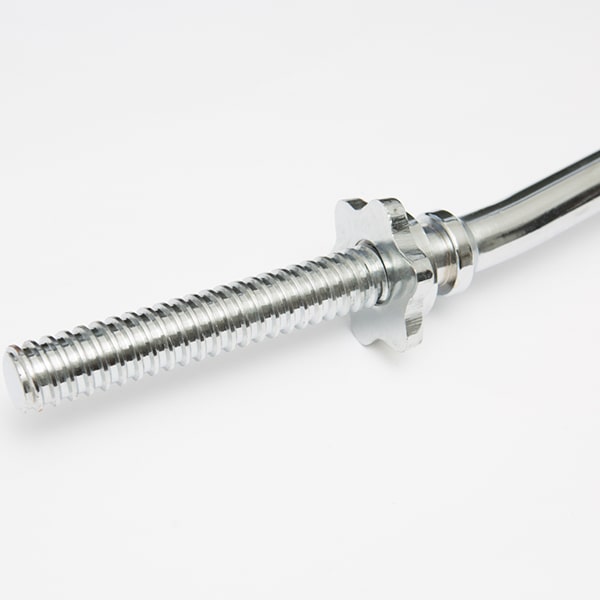 York Barbell Chrome Spin-Lock Curl Bar w/ Spin-Lock Collars