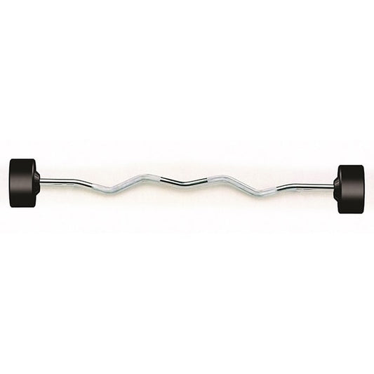 York Barbell Rubber Fixed Pro Curl Barbell
