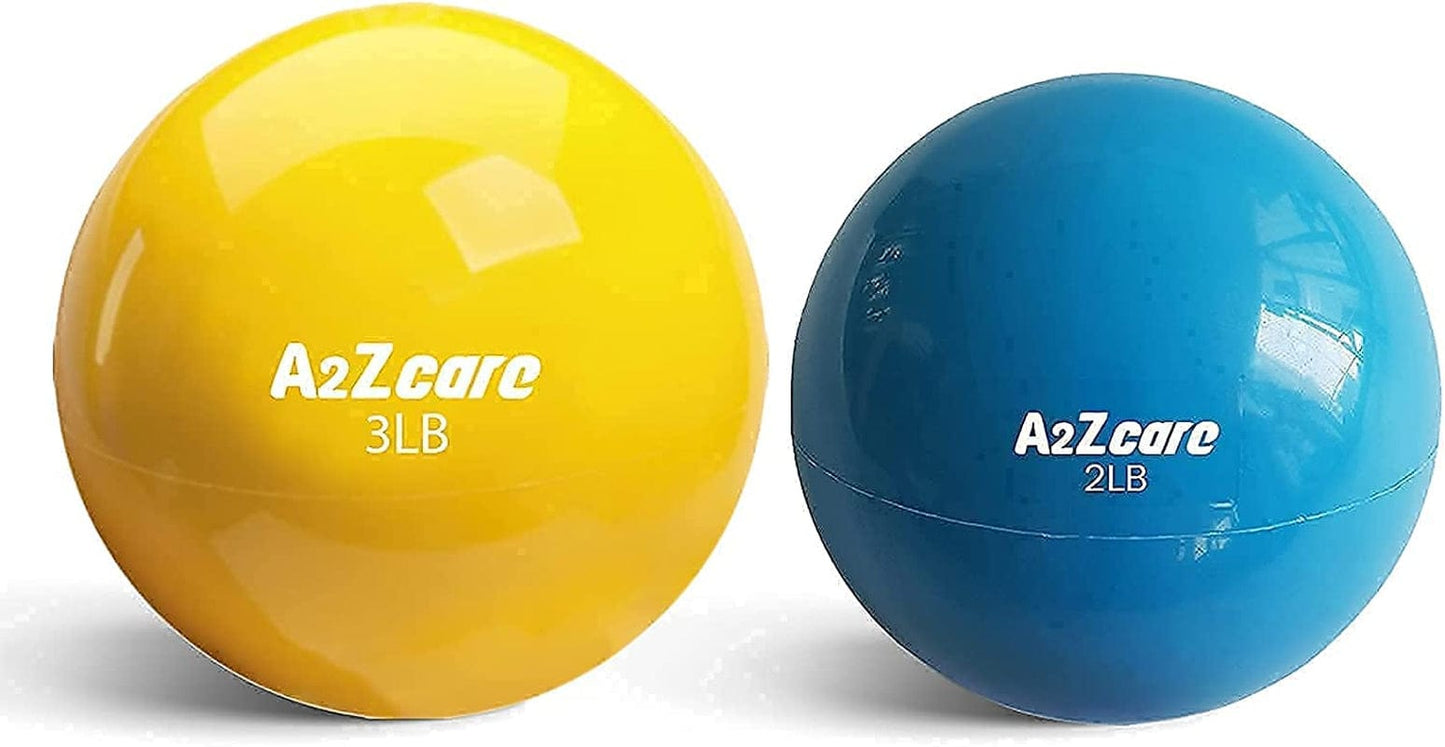A2ZCARE Toning Ball - Weighted Toning Exercise Ball - Soft Weighted Medicine Ball for Pilates, Yoga, Physical Therapy and Fitness