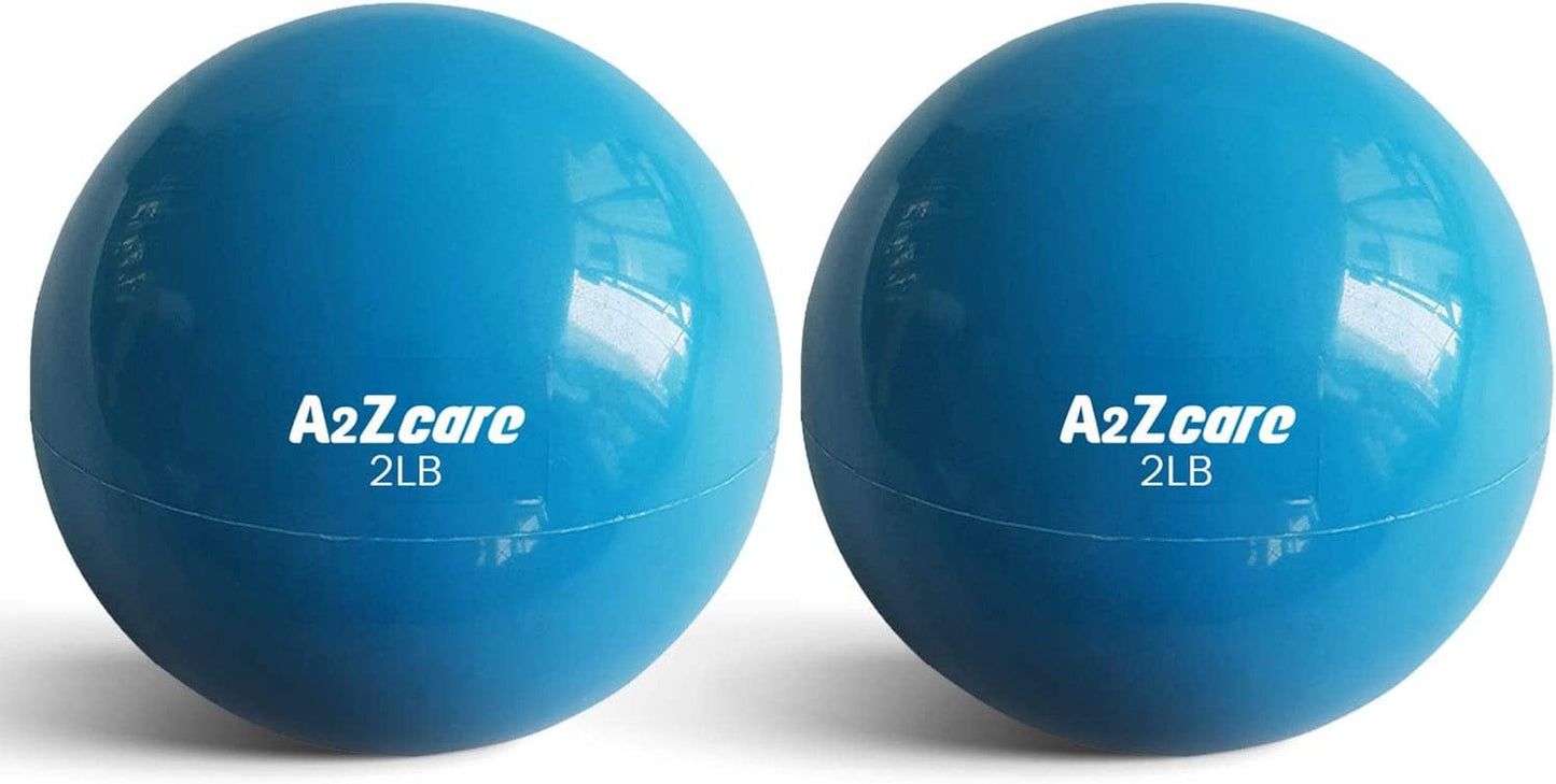 A2ZCARE Toning Ball - Weighted Toning Exercise Ball - Soft Weighted Medicine Ball for Pilates, Yoga, Physical Therapy and Fitness