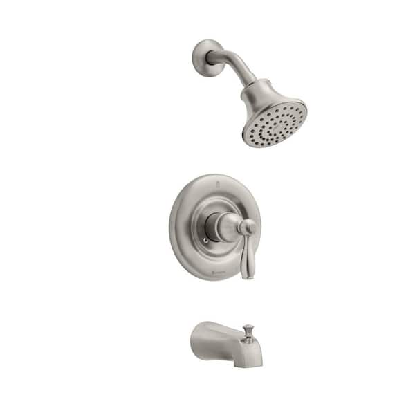 Shower Faucet Single-Handle 1-Spray Tub Solid Brushed Nickel