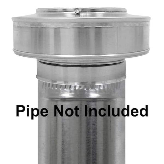 7" Dia Aluminum Vent Pipe Cap Mill Finish Corrosion Resistant