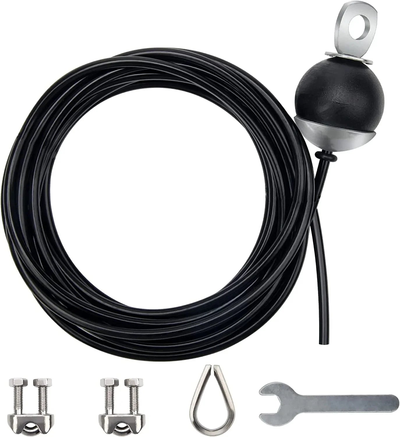 Anglekai Fitness Pulley Cable 196 Inch, Adjustable Home Gym Cable Pulley System Replacement Fitness Cable for Pulley Machine Accessories, Thick 5Mm Heavy Duty Pulley Cable for Home Gym