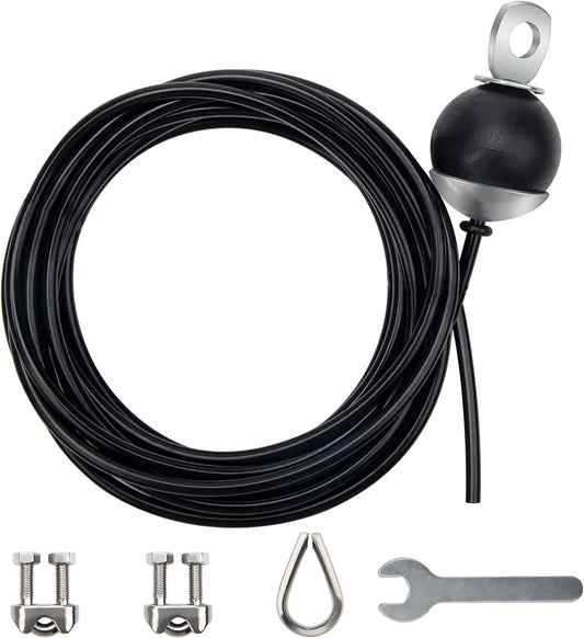 Anglekai Fitness Pulley Cable 196 Inch, Adjustable Home Gym Cable Pulley System Replacement Fitness Cable for Pulley Machine Accessories, Thick 5Mm Heavy Duty Pulley Cable for Home Gym