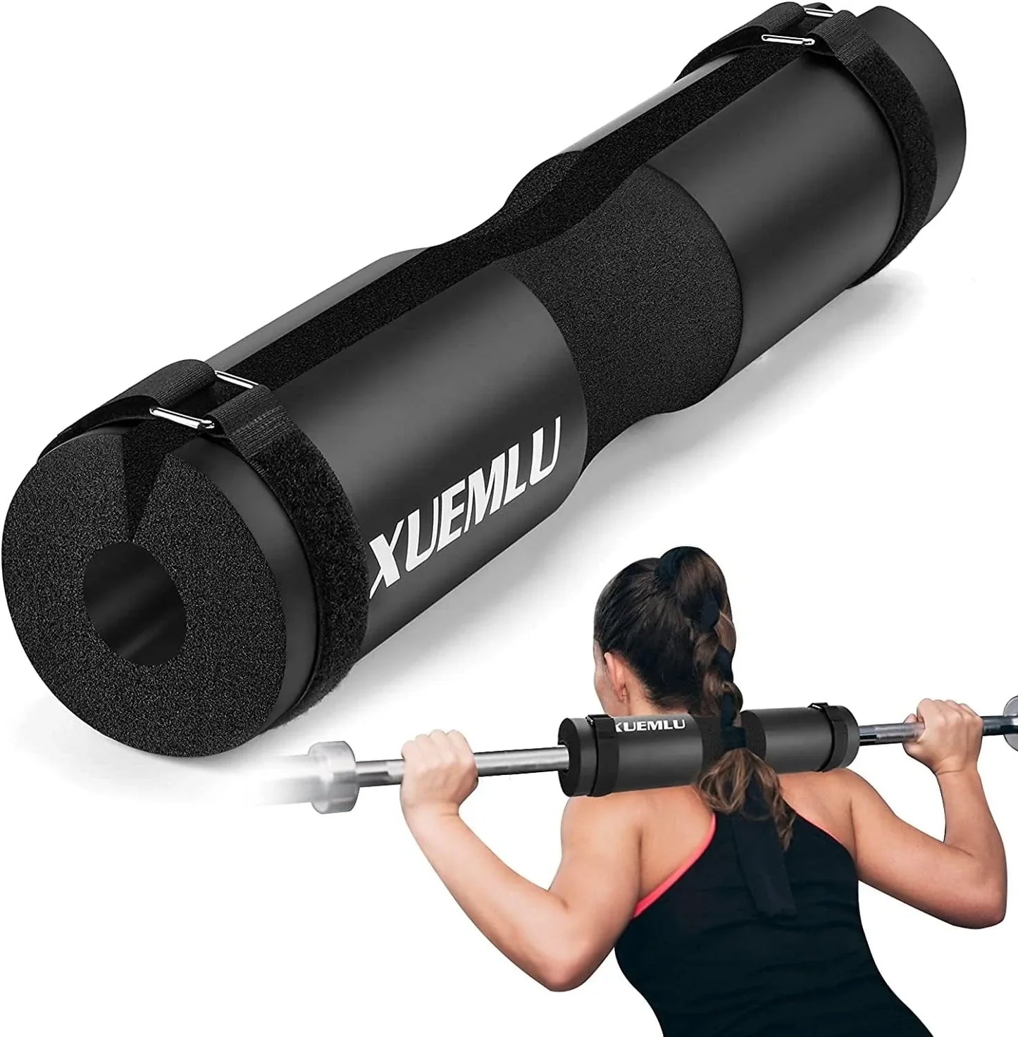 Barbell Pad Squat Pad for Squats, Lunges and Hip Thrusts - Foam Sponge Pad for Standard and Olympic Bars - Provides Relief to Neck and Shoulders While Training