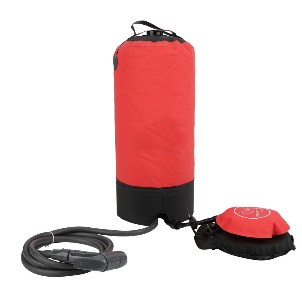 Bathroom Toilet Tent, Portable Camp Shower Bag Outdoor Shower Bag Set 11L Shower Bag for Camping for Outdoor for Hiking Red,Black