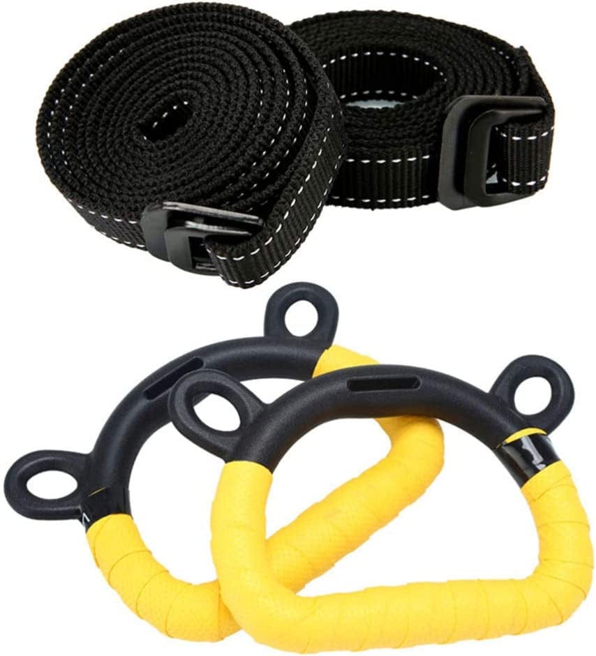 BESPORTBLE 2Pcs Kids Fitness Ring Pull up Strength Exercise Ring Suspension Trainer Household Bodybuilding Equipment for Boys Girl (Only Handles)