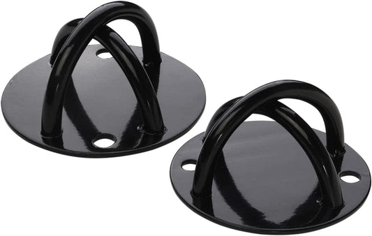 BESPORTBLE Yoga Ceiling Hooks 2 Holes Wall Mount Bracket for Suspension Straps Suspension Trainer Rings Weight Strength Training Systems for Indoor Outdoor 2 Pcs