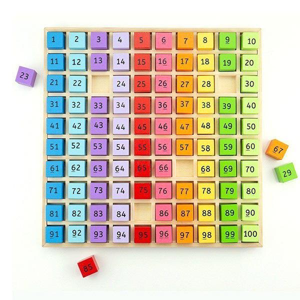 Wooden Number Tray - 100 Board