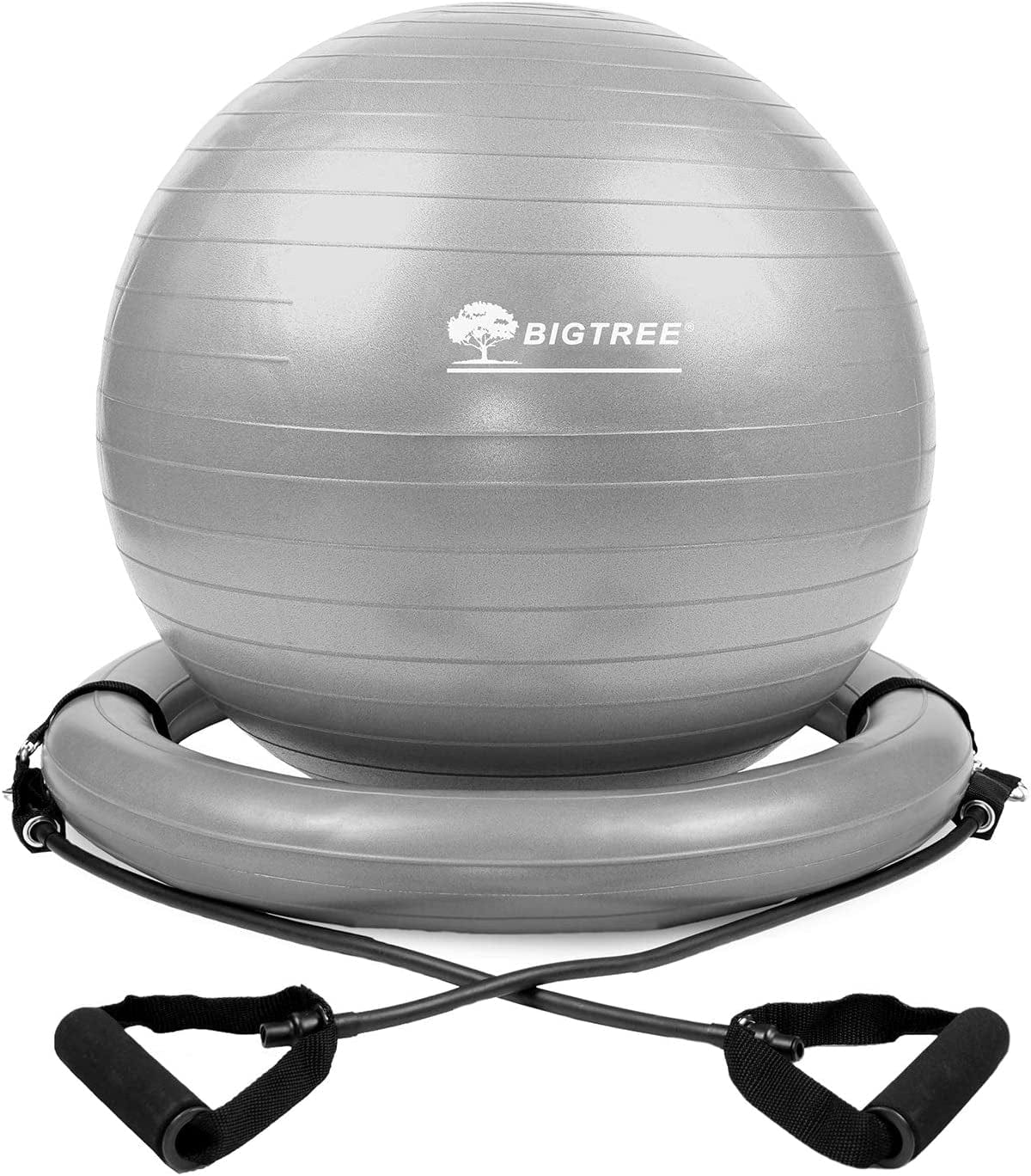 BIGTREE Exercise Ball Chair with Resistance Bands Perfect for Office Yoga Balance Fitness Super Strong Set