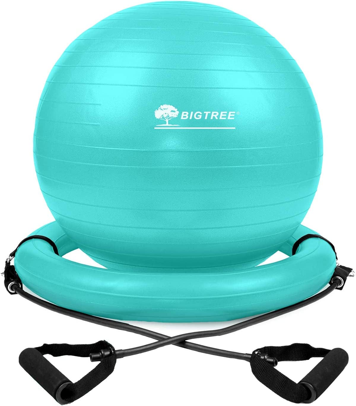 BIGTREE Exercise Ball Chair with Resistance Bands Perfect for Office Yoga Balance Fitness Super Strong Set
