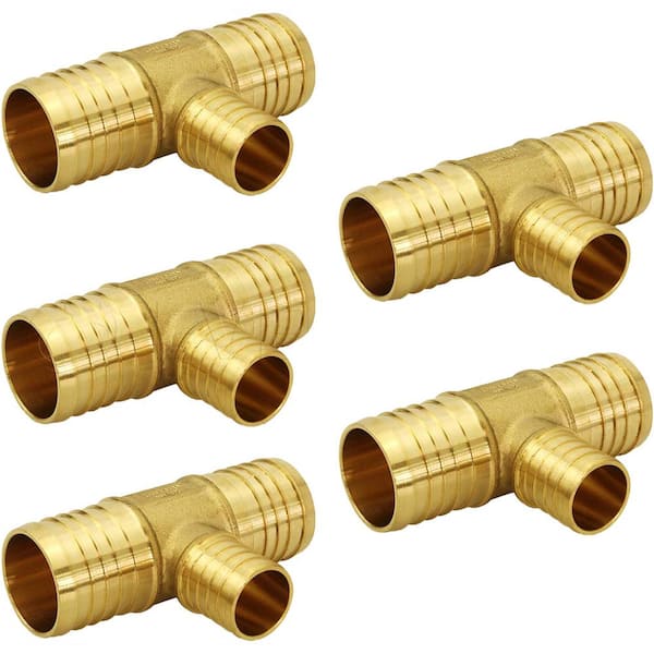 1" x 1" x 3/4" PEX Barb Reducing Tee Pipe Fittings 5 Pack