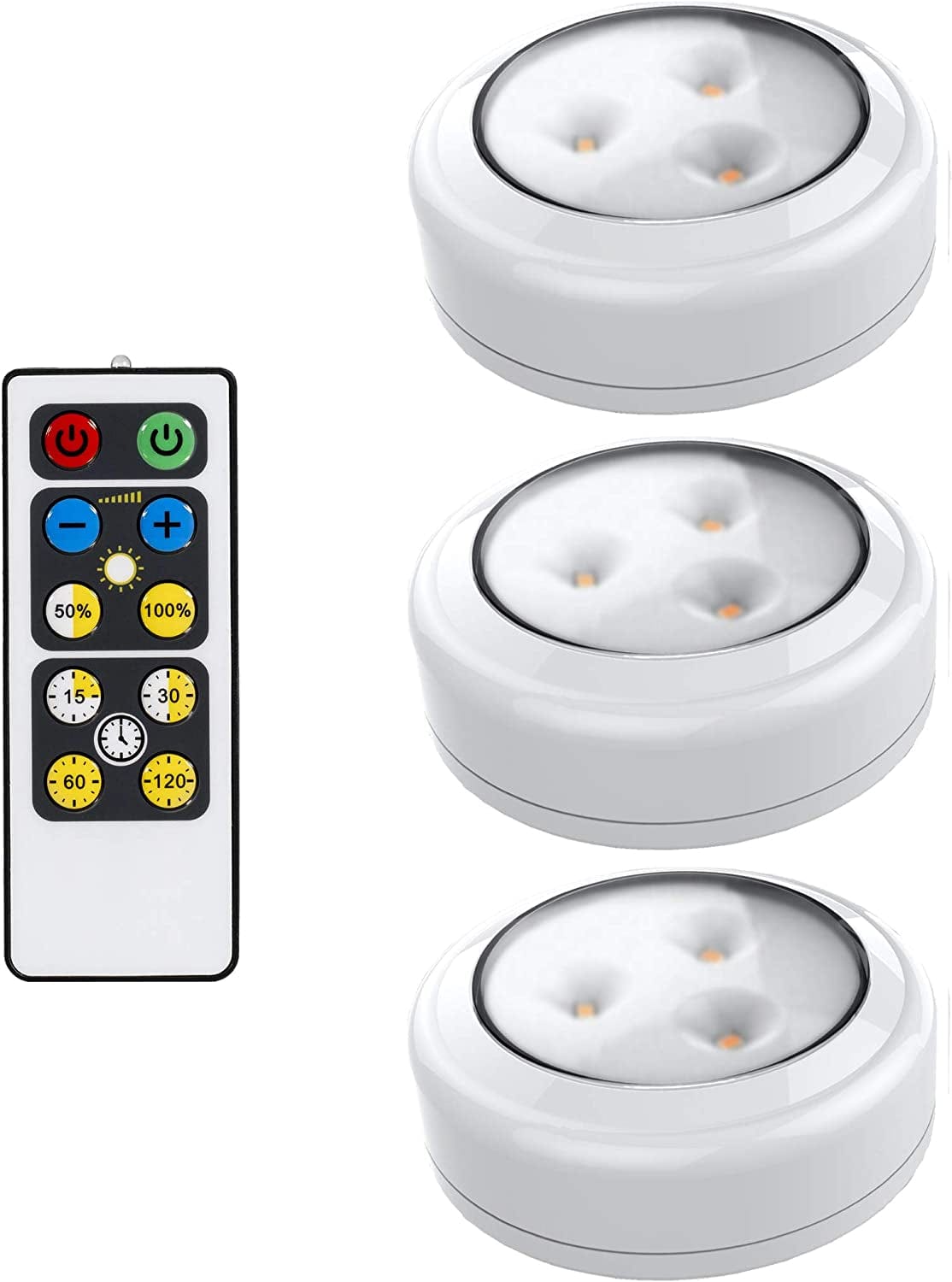 Brilliant Evolution LED Lights 2 Pack with Remote | Wireless LED under Cabinet Lighting | under Counter Lights for Kitchen | under Cabinet Lights | Battery Powered Lights | Closet Lights