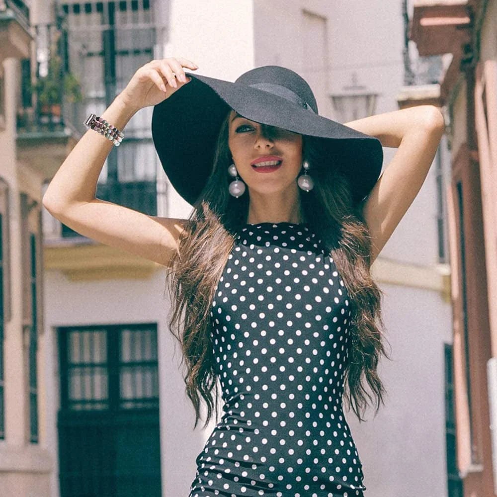 C&L Accessories Compatible with Fitbit Charge 3 Charge 4 Bands, Handmade Feminine Stretch Natural Stone Beaded Adjustable Bracelet Band for Women Girls (Indian Agate)