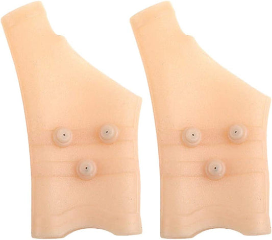 Exceart 1 Pair Compression Wrist Sleeve Silicone Wrist Support Brace Magnetic Wrist Hand Thumb Gloves for Pain Relief Arthritis Tendonitis