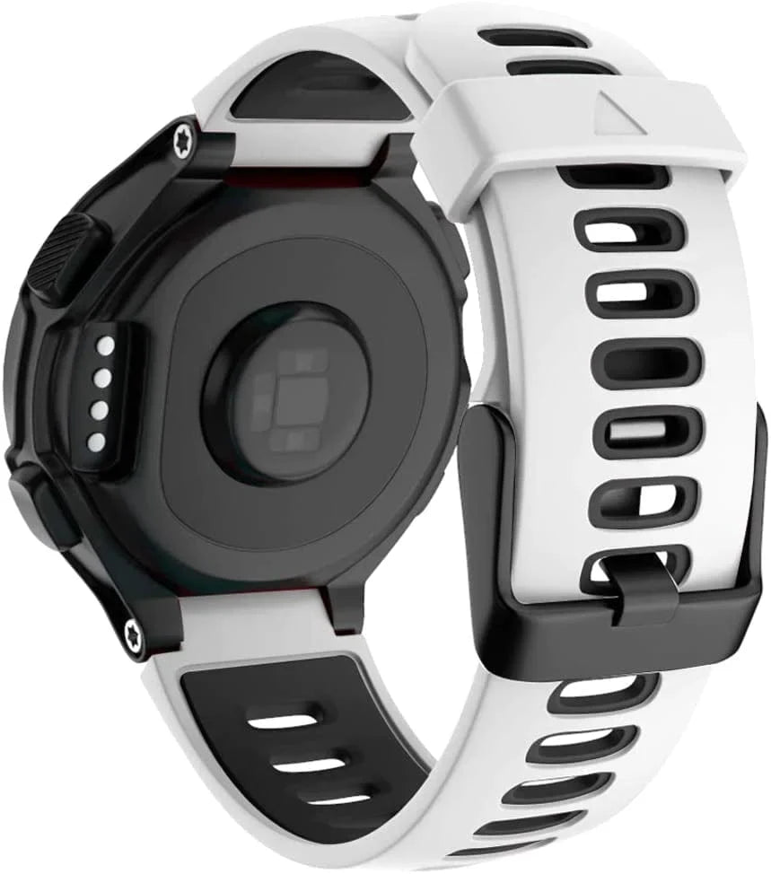 Cakamenshy Adjustable Soft Silicone Sport Strap Replacement Wristband Compatible with Forerunner 220 230 235 620 630 735XT Approach S20 S5 S6 Bands for Garmin Smart Watch Accessory (Olive Green Black)