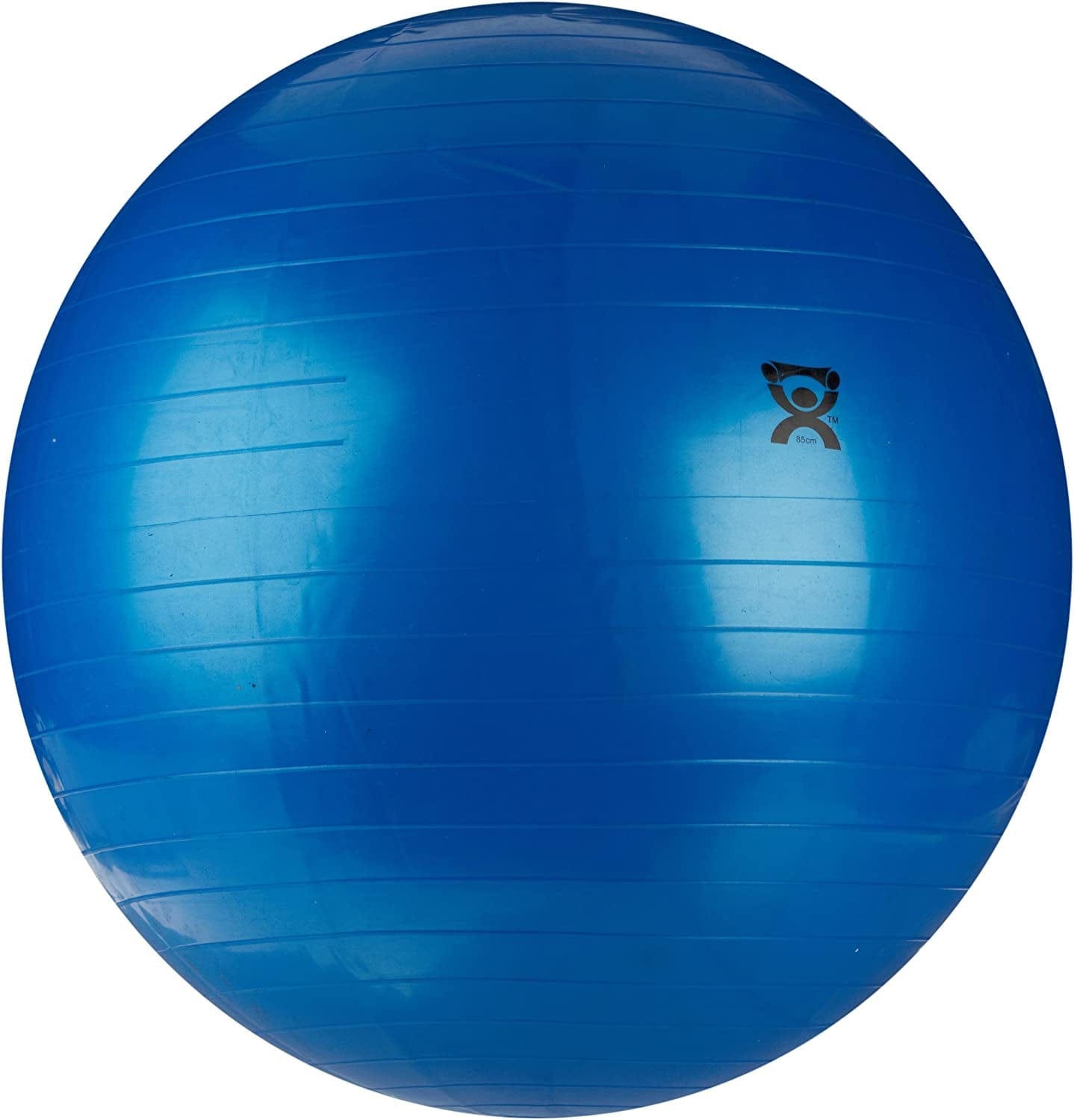 Cando 30-1800 Blue Non-Slip PVC Vinyl Inflatable Exercise Ball, 12" Diameter, 300 Lbs Weight Capacity